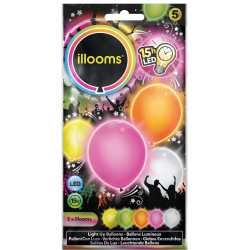 5 Ballons LED summer party Illooms ®
