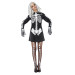 Déguisement squelette noir et blanc femme Halloween