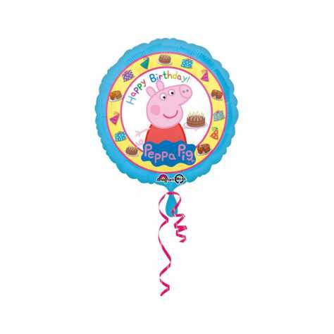 Ballon aluminium Happy Birthday Peppa Pig 43 cm