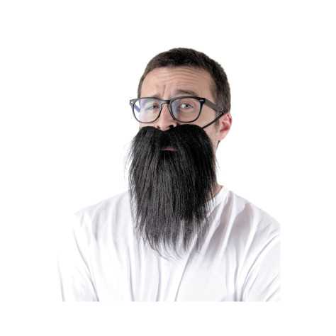 Barbe hipster noire adulte