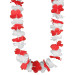 Collier hawaï supporter rouge et blanc adulte