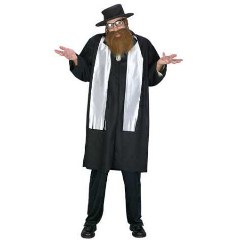Déguisement rabbin avec barbe homme