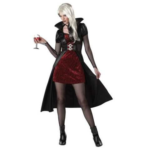 Déguisement vampire femme rouge Halloween