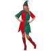 Déguisement elfe bicolore femme Noël