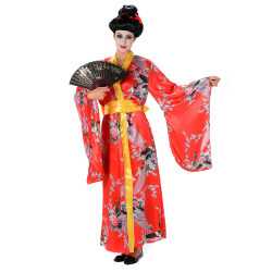 Déguisement Geisha rouge femme