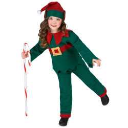 Déguisement elfe de Noël vert enfant