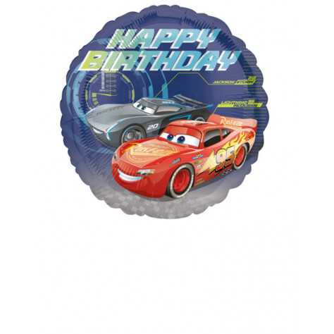 Ballon aluminium Happy Birthday Cars 3 43 cm