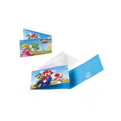 8 Invitations & enveloppes Super Mario