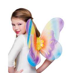 Ailes papillon multicolores 40 x 50 cm fille