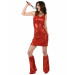 Déguisement Disco Rouge à Sequins Femme