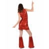 Déguisement Disco Rouge à Sequins Femme