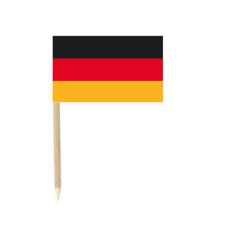 Lot de 50 drapeaux mini-piques Allemagne 3 x 5 cm