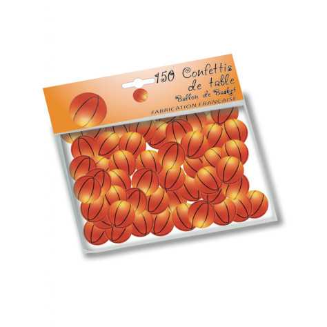 150 Confettis de table Ballons de Basket