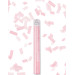 Tube lanceur de confettis rectangle rose 27 cm