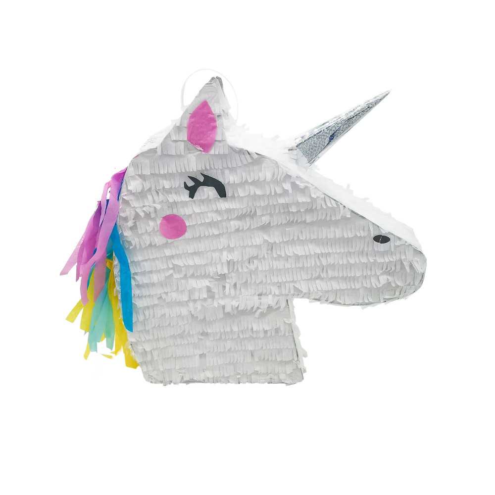 Piñata tête de licorne kawaï 47 x 32 x 8 cm