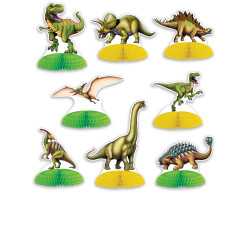 8 Mini centres de table Dinosaures