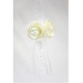 Suspension boule de roses blanches avec perles 44 x 11 cm
