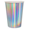 10 Gobelets en carton iridescents 7,8 x 9,7 cm
