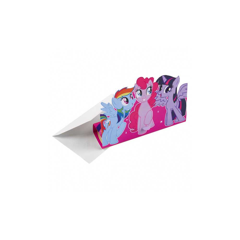 8 Cartons d'invitation My Little Pony