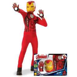 Coffret classique Iron Man avec gants garçon