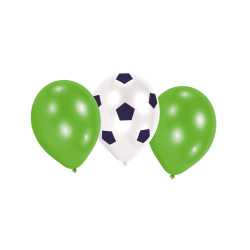 6 Ballons en latex Football 70 cm