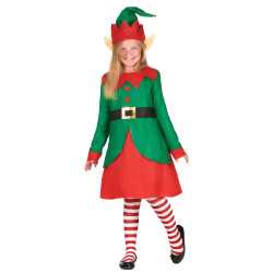 Déguisement robe elfe de Noël fille
