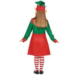 Déguisement robe elfe de Noël fille