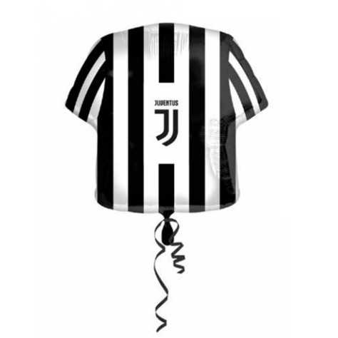 Ballon en aluminium Maillot de la Juventus noir et blanc 60 cm