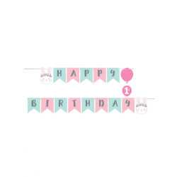 Guirlande en papier Happy Birthday Petit Lapin 15,2 x 192 cm