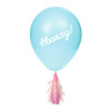 8 Ballons en latex avec tassels iridescentes et stickers 20,3 cm