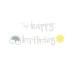 Guirlande Happy Birthday Petite Nuage iridescente 180 cm