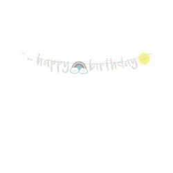 Guirlande Happy Birthday Petite Nuage iridescente 180 cm