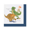 20 Serviettes en papier Grands Dinosaures 33 x 33 cm