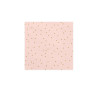 20 Serviettes en papier roses pâles à pois dorés 33 x 33 cm