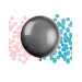 Ballon en latex géant noir baby shower avec confettis 60 cm