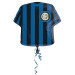 Ballon aluminium maillot de foot Inter 60 cm