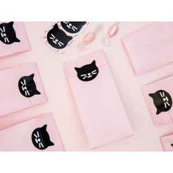 6 Sacs cadeaux en papier chaton roses 8 x 18 x 6 cm
