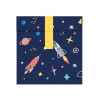 6 Sacs cadeaux en papier space adventure 13 x 14 cm