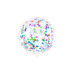 Ballon géant transparent confettis multicolores 1m