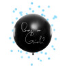 Ballon géant en latex boy or girl confettis bleus 1 m