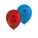 8 Ballons en latex rouge et bleu Pat' Patrouille prêt pour l'action