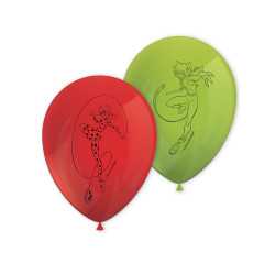 8 Ballons en latex Miraculous Ladybug