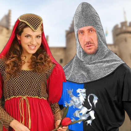 chevalier et femme médiéval
